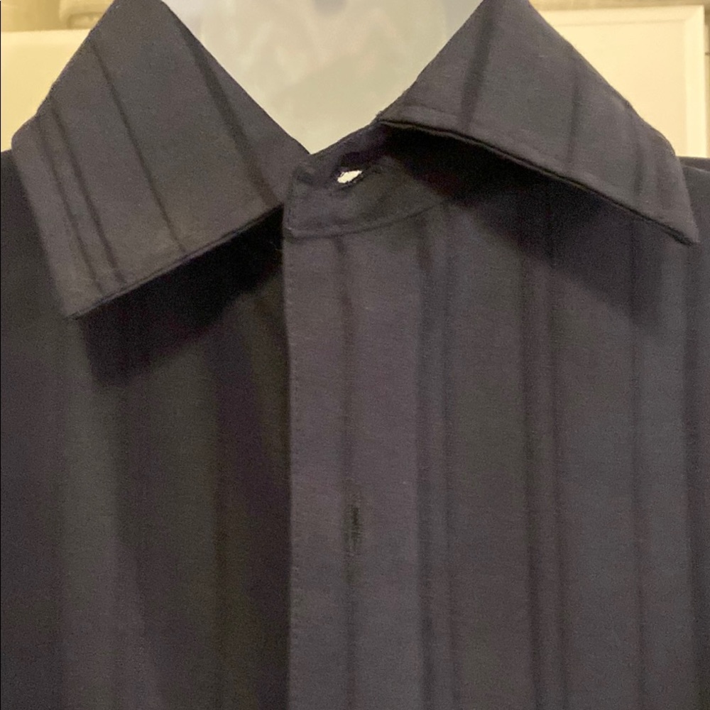 Axist Dark Navy Casual Button Down Shirt Short Sleeve - Picture 4 of 4